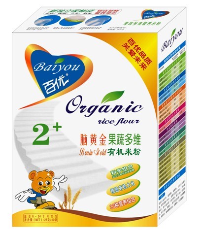 腦黃金果蔬多維有機米粉2段