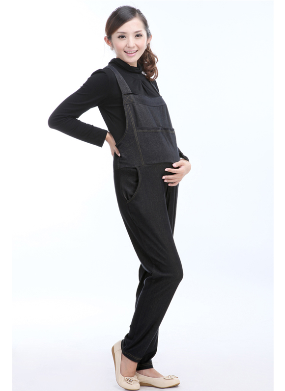 康福祿yunf托腹背帶褲黑