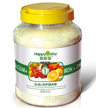 聰童寶鈣鐵鋅護(hù)腸米粉850克1段