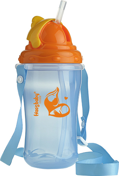 好氏嬰童天藍色耐用學(xué)飲杯