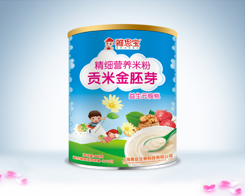 雅思寶益生元核桃貢米金胚芽營養(yǎng)米粉罐裝