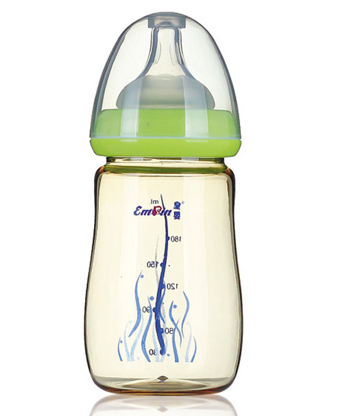 皇嬰PPSU寬口圓弧小奶瓶210ml綠色