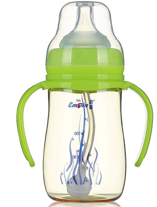 皇嬰PPSU寬口圓弧自動(dòng)奶瓶210ml綠色