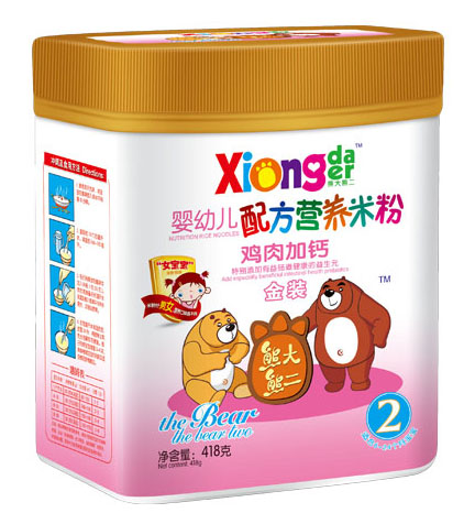 熊大熊二雞肉加鈣yingye營養(yǎng)米粉