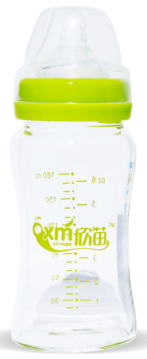 欣苗6安寬口玻璃奶瓶180ml