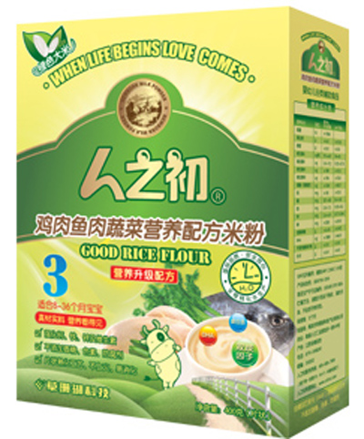 人之初youe雞肉魚肉蔬菜米粉3段盒裝