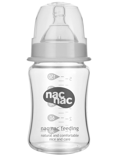 寶貝可愛(ài)yinge寬口玻璃奶瓶150ML