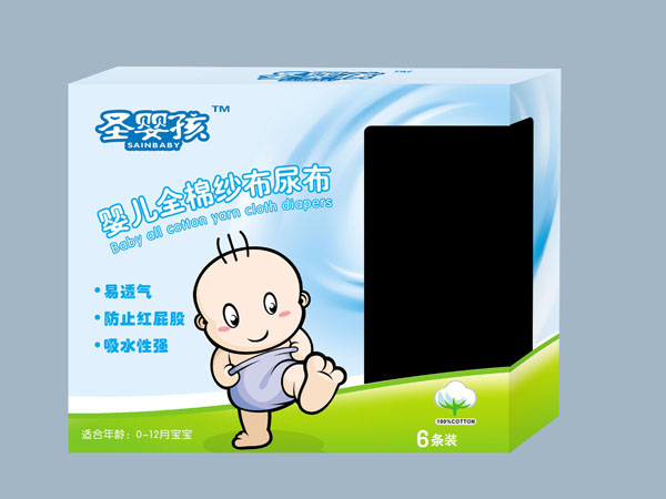 圣嬰孩yinge全棉紗布尿布6條裝