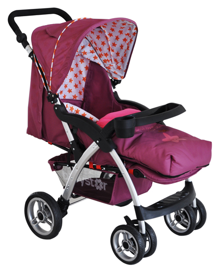 貝之星yinge推車H3010型棗紅色