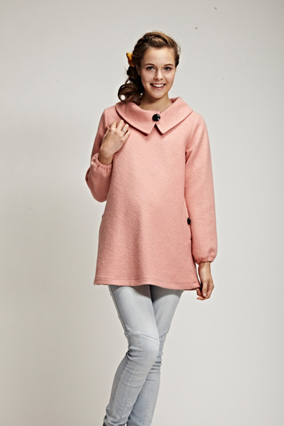 添茜粉紅長袖yunf服