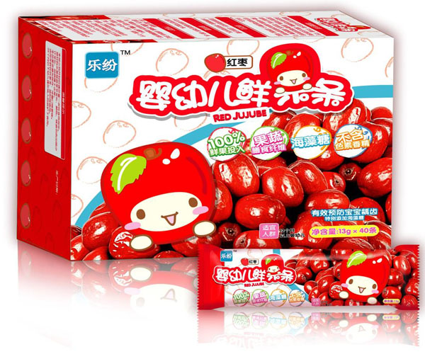 樂(lè)紛yingye鮮果條紅棗味