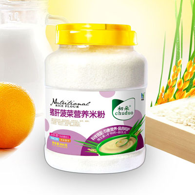 初朵豬肝菠菜營養(yǎng)米粉