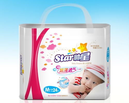 帥星超薄透氣yinge紙尿褲M