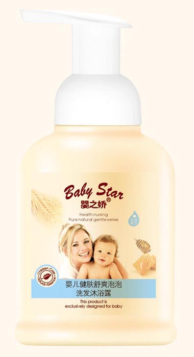 300mlyinge健膚舒爽泡泡洗發(fā)沐浴露