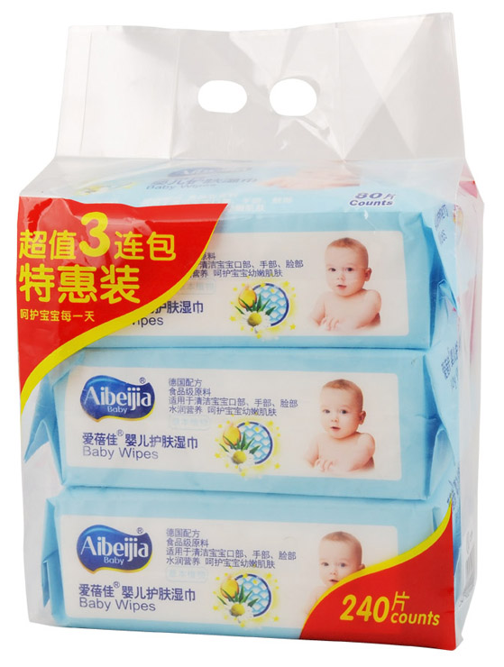 愛蓓佳三連包濕巾