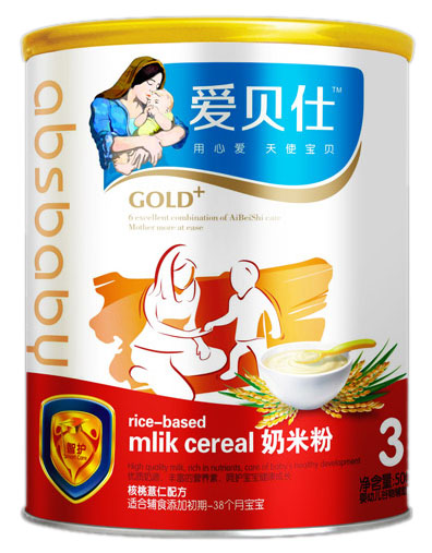 愛(ài)貝仕核桃薏仁配方奶米粉