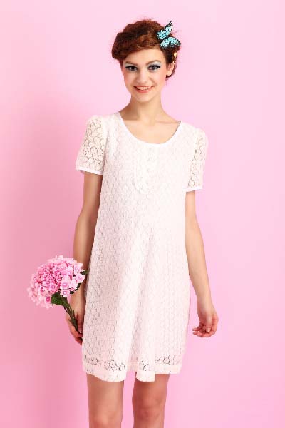 媽媽和我圓領(lǐng)yunf連衣裙