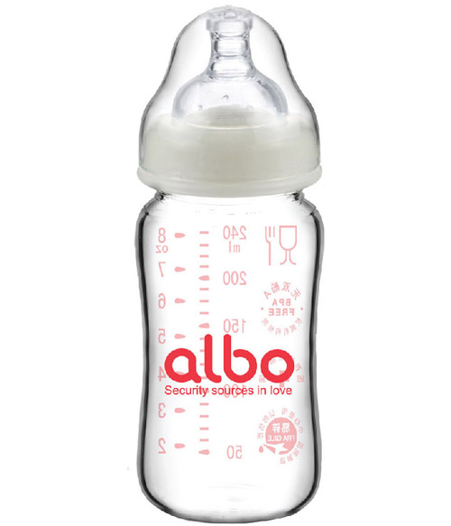 愛樂寶寬口初生玻璃奶瓶240ml