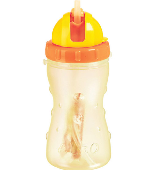 愛(ài)樂(lè)寶背帶水壺420ml黃色