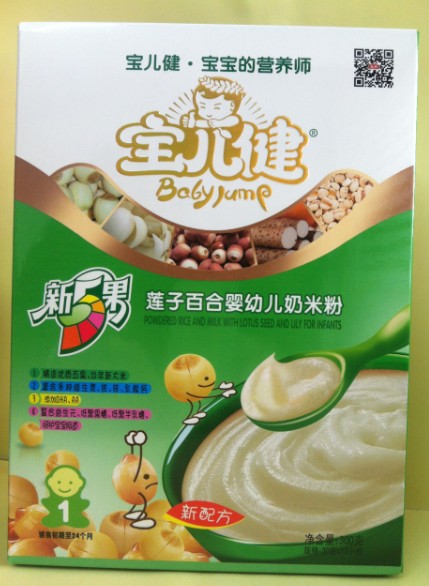 寶兒健新五果蓮子百合yingye奶米粉1段盒裝