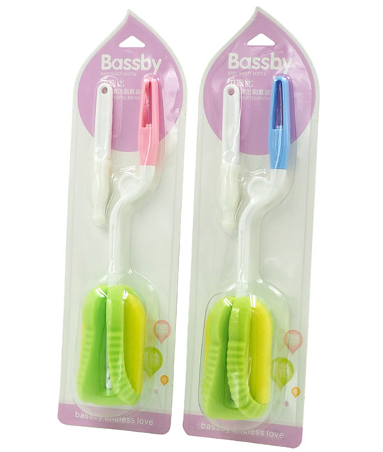 貝斯比旋轉(zhuǎn)海棉奶瓶清潔刷