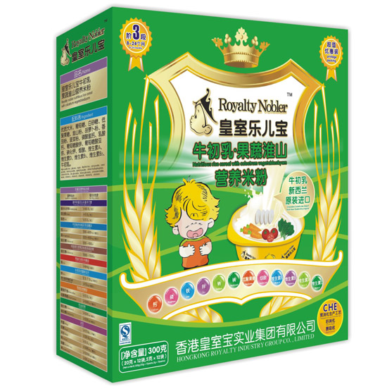 皇室樂兒寶牛初乳果蔬淮山營養(yǎng)米粉300克