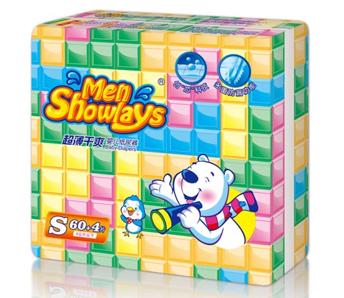 Menshowlays極薄干爽yinge紙尿褲S碼64片