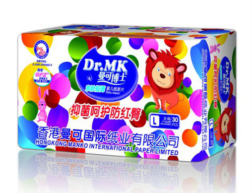 曼可博士親膚極薄yinge紙尿片L碼