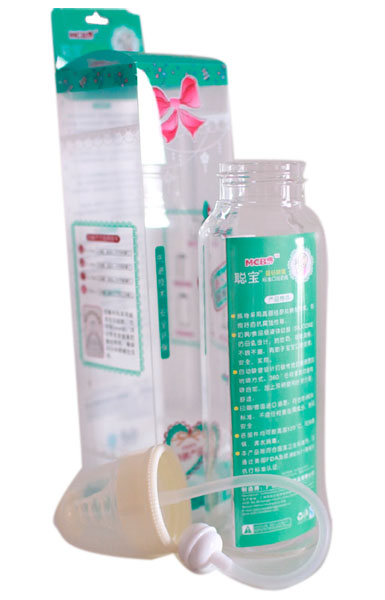 聰寶240ml標準口徑晶鉆玻璃奶瓶