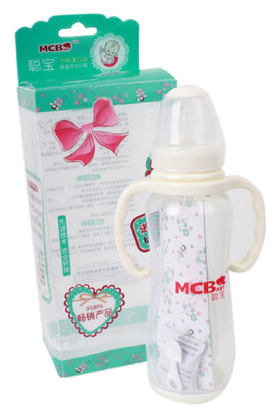 聰寶270MlPP標(biāo)準(zhǔn)口徑感溫自動(dòng)奶瓶