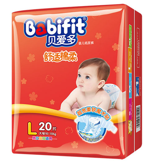 貝愛多舒適棉柔紙尿褲L碼20片中包裝