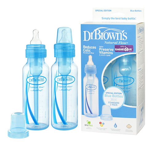 布朗博士彩色標(biāo)準(zhǔn)PP奶瓶對裝藍(lán)色