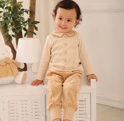 棉果果翻領護肚套裝