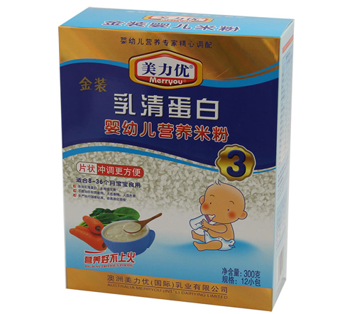 美力優(yōu)乳清蛋白yingye米粉3段