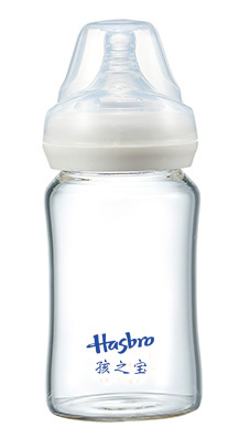 孩之寶寬口晶鉆玻璃奶瓶180ML