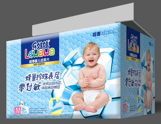 樂(lè)娃娃蜂巢珍珠表層超薄yinge紙尿片M碼