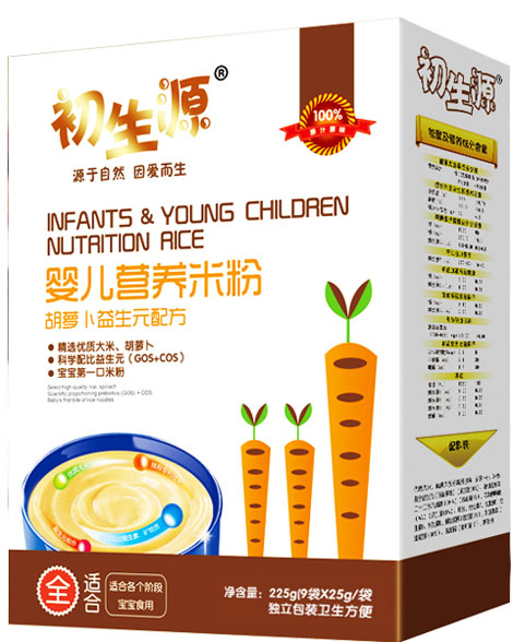 初生源胡蘿卜益生元yinge米粉全段