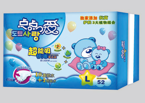 點點愛超能吸極薄yinge紙尿褲L碼52片