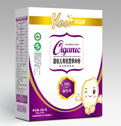 優(yōu)佳健IGG+益生元yingye有機(jī)營(yíng)養(yǎng)米粉盒裝