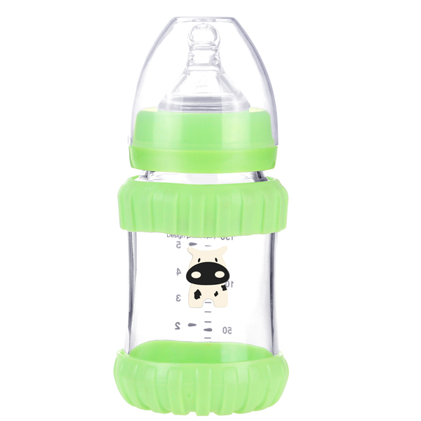 幼愛防摔感溫晶鉆玻璃寬口奶瓶180ml