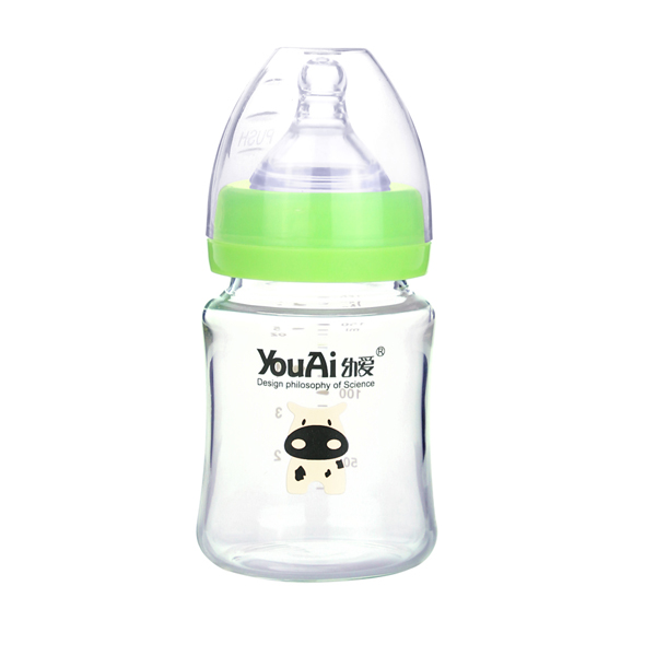 幼愛(ài)晶鉆玻璃寬口奶瓶150ml
