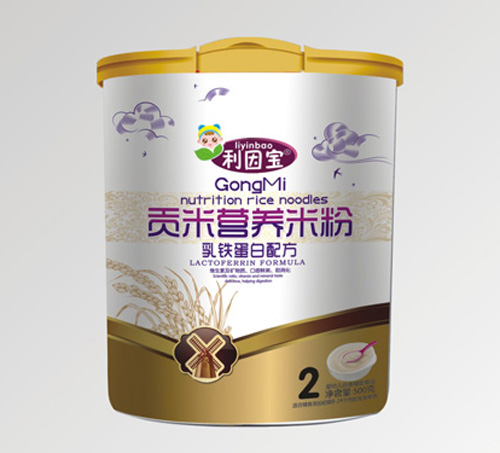 利因?qū)毴殍F蛋白貢米營(yíng)養(yǎng)米粉2段聽(tīng)裝