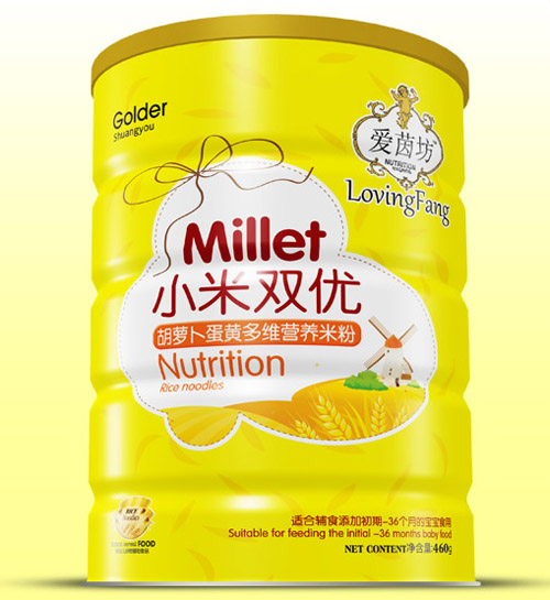 愛(ài)茵坊胡蘿卜蛋黃多維小米雙優(yōu)米粉鐵聽(tīng)