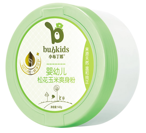 小布丁郎yingye松花玉米爽身粉