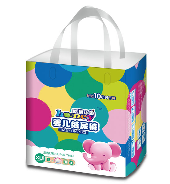 哈尼小象超級(jí)薄yinge紙尿褲XL碼18片