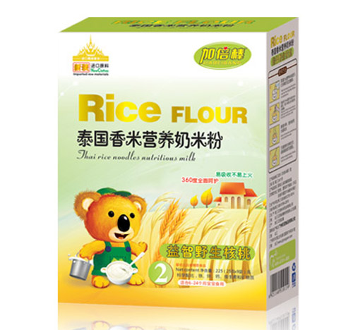 加倍棒益智野生核桃泰國香米營養(yǎng)奶米粉盒裝