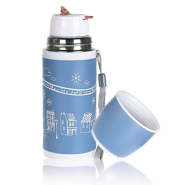 貝樂(lè)嘉藍(lán)色雪花時(shí)尚兒童水壺