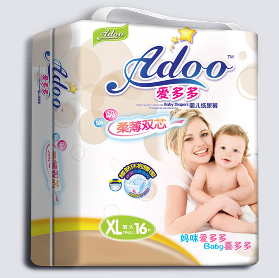 愛多多柔薄雙芯yinge紙尿褲XL碼16片