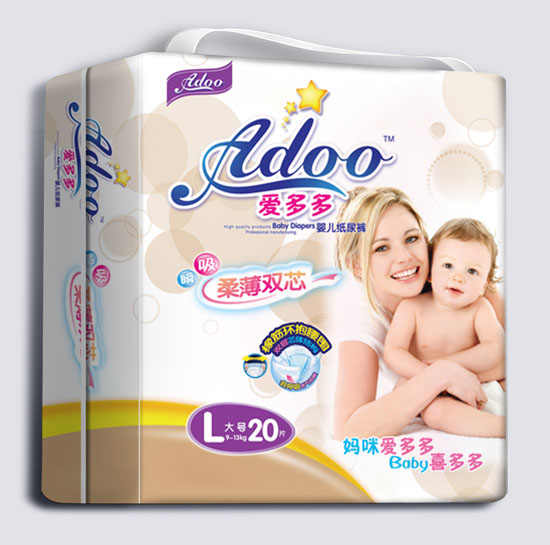 愛多多柔薄雙芯yinge紙尿褲L碼20片