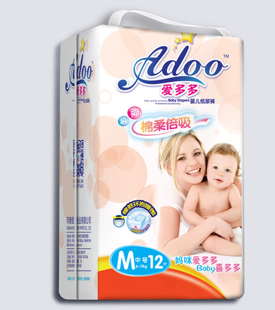 愛多多棉柔倍吸yinge紙尿褲M碼12片